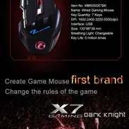 🎮 Mouse Gamer con Cable USB 5500DPI 🔥 Raton Óptico 7 Botones LED | Enmallado y Preciso para Gaming PC 🖱️ - Img 40992450