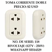 TOMA CORRIENTE DOBLE BIVOLTAJE, ENTREGA DE FACTURA, VARIEDAD DE REGLETAS, EXTENSIONES, ARTÍCULOS DE FERRETERÍA0 - Img 55510912