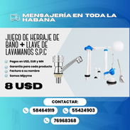 🔧🚽✨ JUEGO DE HERRAJE DE BAÑO + LLAVE DE LAVAMANOS S.P.C 💰 PRECIO: 8 USD - Img 56929692