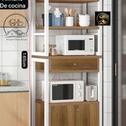Estante organizador de cocina  (acero inoxidable, madera PVC excelente calidad) (G&L) - Img 55079588