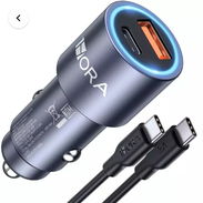 Cargador de Carro Doble 38W 1HORA Color Gris Potencia 20W Entrada Tipo C y USB US$ 12.00 - Img 58123765