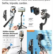 Palo de Selfie con estabilizador de vídeo electrónico, trípode y mando a distancia - Img 49380686