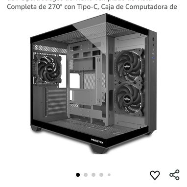 MUSETEX Caja ATX Gaming 📦 Nueva 🖥️ ATX | vidrio templado 270° 🌬️ 3 ventiladores 120mm - Img 123724752