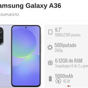 Samsung Galaxy A36 5G 6/128 y 8/128, sellado, 1 mes de garantía, con cargador - Img 50484403