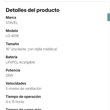 Ventilador de Pie recargable solar - Img 122308463