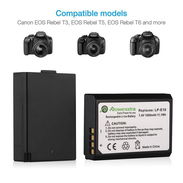 Cargador con 2 baterías LP-E10 para canon - Img 57097500