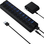 Regleta USB de 10 puertos con alimentación externa - Img 52203595