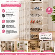 Zapatera blanca con cortina de 5 niveles (CV) - Img 56789666