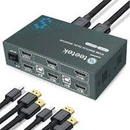 Mensajería Disponible Conmutador KVM de 2 puertos para doble monitor 4K a 60 Hz – HDMI 2.0 - Img 57598809