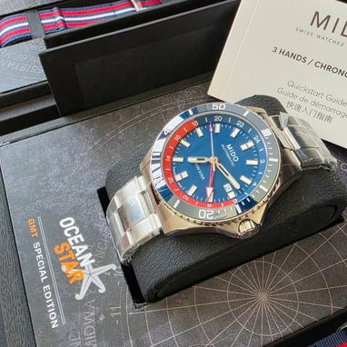 🔥  ¡ estreno !  🔥mido ocean star gmt automático swiss made, función gmt, cristal zafiro, bisel de cerámica - 7/7