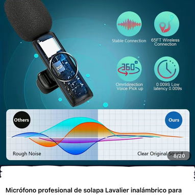 Micrófonos disponibles todos los puertos de móviles, inalámbricos dobles y sencillos! Lavalier. - Img 64632240