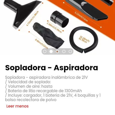 Sopladora - Aspiradora inalámbrica de 21V - Img 119667060
