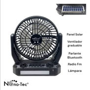 Ventilador recargable con panel solar. Larga duración de la batería - Img 57855359
