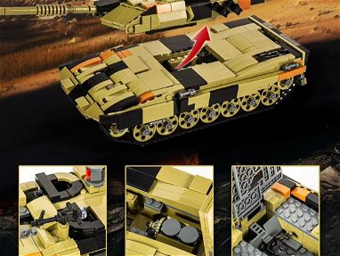 Juego de bloques de construcción de tanque militar Leopard 2A6, 1063 piezas de ladrillos, modelo de construcción del ejé - Img 69044369