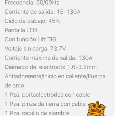 Planta de soldar MMA/TIG de la marca INGCO - Img 125910074
