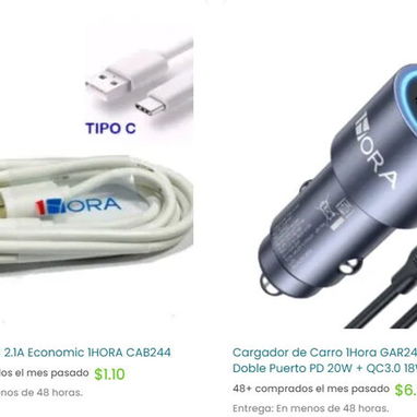 Cargadores celulares laptop | cables celulares tipo iphone - C - USB - miniUSB - V8 - 4/5