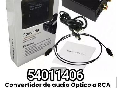 !!Convertidor de audio Óptico a RCA/ Incluye el cable de alimentación y cable óptico.!! - Img main-image