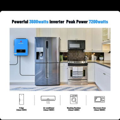 Inversor solar híbrido Sumry SRGFTS ECO-LV 3.6KW PLUS de 24 V con MPPT y onda pura - 2/3
