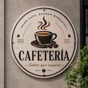 Cartel circular para cafetería - Img 57163427