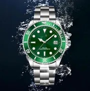 Reloj Hombre LUIS Acero Inoxidable Homenaje Rolex Submariner NUEVO Esfera Azul Resistente al Agua CALIDAD - Img 49902752