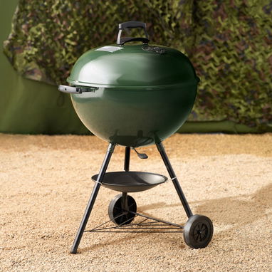 🔥 BBQ/ASADOR WEBER ORIGINAL KETTLE 22” CARBÓN VERDE 56 CM ONE-TOUCH – ENVÍO DISPONIBLE + GARANTÍA - 3/8