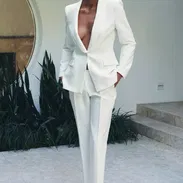 Pantalón Zara elegante blanco - Img 52748810