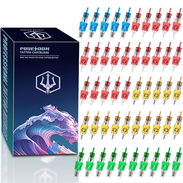 Agujas de tatuaje Poseidón - 50 cartuchos mixtos, Redondo y Magnum Curvado - Agujas para tatuar 🌐 - Img 56986796