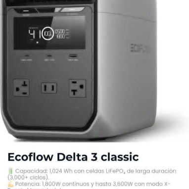 Eco flows. Plantas. Baterías. Ventiladores. Routers TODO AL MEJOR PRECIO‼️  🔋Delta 3 Classic en7️⃣2️⃣0️⃣‼️😮🏃🏼‍♂️ 🔋D - Img 127020761