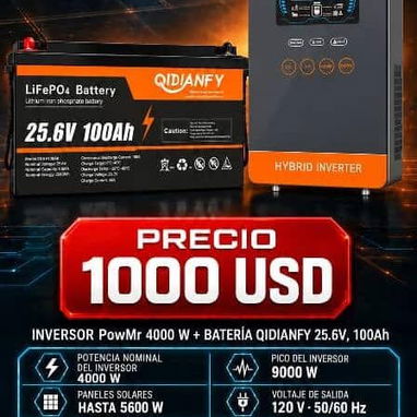 Combos Solares Inversor + Baterias de 1000 USD P0649-AV004 - 2/10