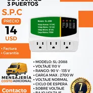 Regulador de voltaje 110 V con tres puertos. - Img 57594095