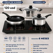 Juego de calderos 5 piezas + cocina inflarojo doble con envío incluido, yoafadia 💯 - Img 57534304