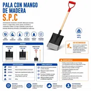 ⛏️ PALA CON MANGO DE MADERA S.P.C - Img 56998474