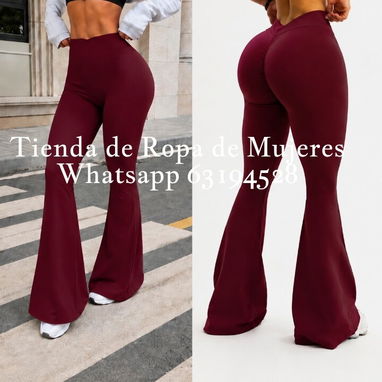 Leggins Campana levanta glúteos y corte V originales tela gruesa no transparentan tallas XS.S. M y L - 3/4