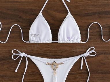 bikini blanco para el verano tipo hilo shein - Img main-image