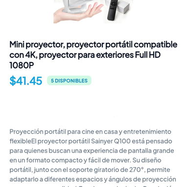 Proyectores portátiles y para exteriores. - Img 127414579