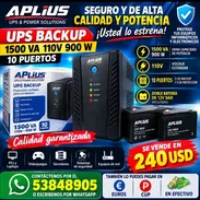 JUSTO LO QUE NECESITAS BACKUP 1500 VA 110V 900 W NEW EN CAJA CON SUS 2 BATERÍAS 12 V 9AH - Img 58029638