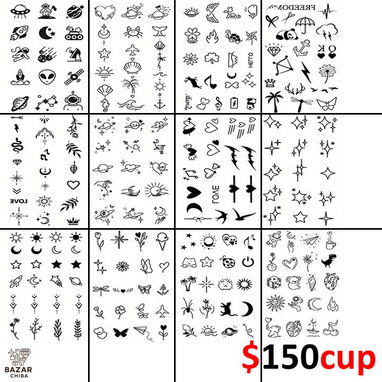 Tatuajes temporales Calcomanias 1 lamina $150cup - 2/2