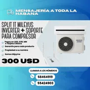 ❄️ SPLIT 1T MILEXUS INVERTER + SOPORTE PARA COMPRESOR ❄️ 💰 Precio: $300 - Img 55229042