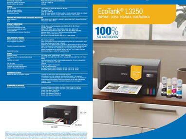 L3250!!! Impresora multifuncional 3 en 1 Epson EcoTank  con impresión 100% sin cartuchos. 53750952 - Img 48868704