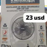 Ventilador recargable de mesa con luz led - Img 55162313