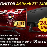 245USD MONITOR GAMING ASROCK 27” PG27F15RS1A de 240Hz con curvo - Img 57479681