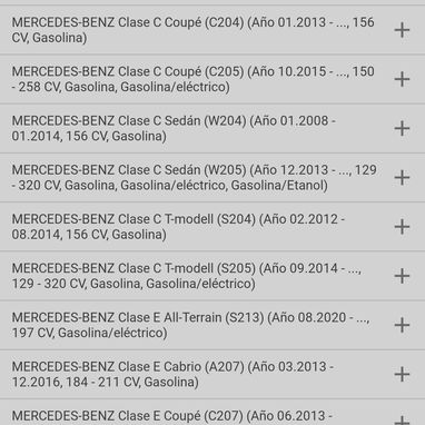 Filtro de aceite de Mercedes Benz motor gasolina menos el A200 modelos en las fotos - Img 114438662