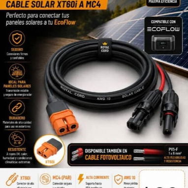 🇨🇺💯Cables adaptador panel solar a EcoFlow💯🇨🇺 - Img 123149572