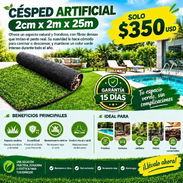 Césped Artificial de Dimensiones 2cmx2mx25m - Img 57889813