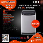 🔰 330 🔰 LAVADORA AUTOMÁTICA LG 9K INVERTER. MENSAJERÍA CON FACTURA Y GARANTÍA. TLF 54833699 - Img 51426085