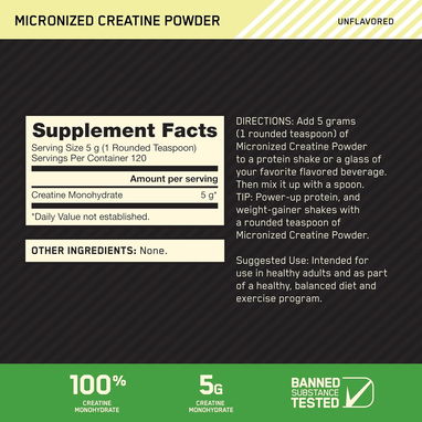 Creatina Optimum Nutrition 120 porciones - Img 123037402