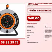 CARRETE DE EXTENSIÓN ELÉCTRICA FINDER 25M CON 4 TOMAS - Img 57026816
