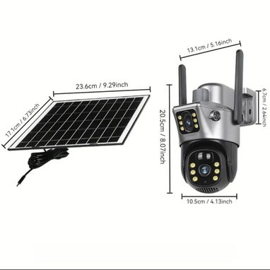 Cámara solar vigilancia exterior 8Mpx/ 2 cámaras - Img 123270455