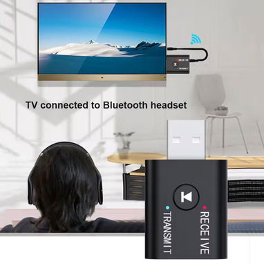 Adaptador inalámbrico USB 2 en 1 compatible con Bluetooth, transmisor 5,0 para ordenador, TV, portátil, altavoz, auricul - Img 122348869
