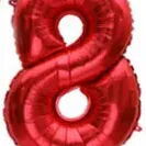 Globos rojo y rosa de números - 2/10